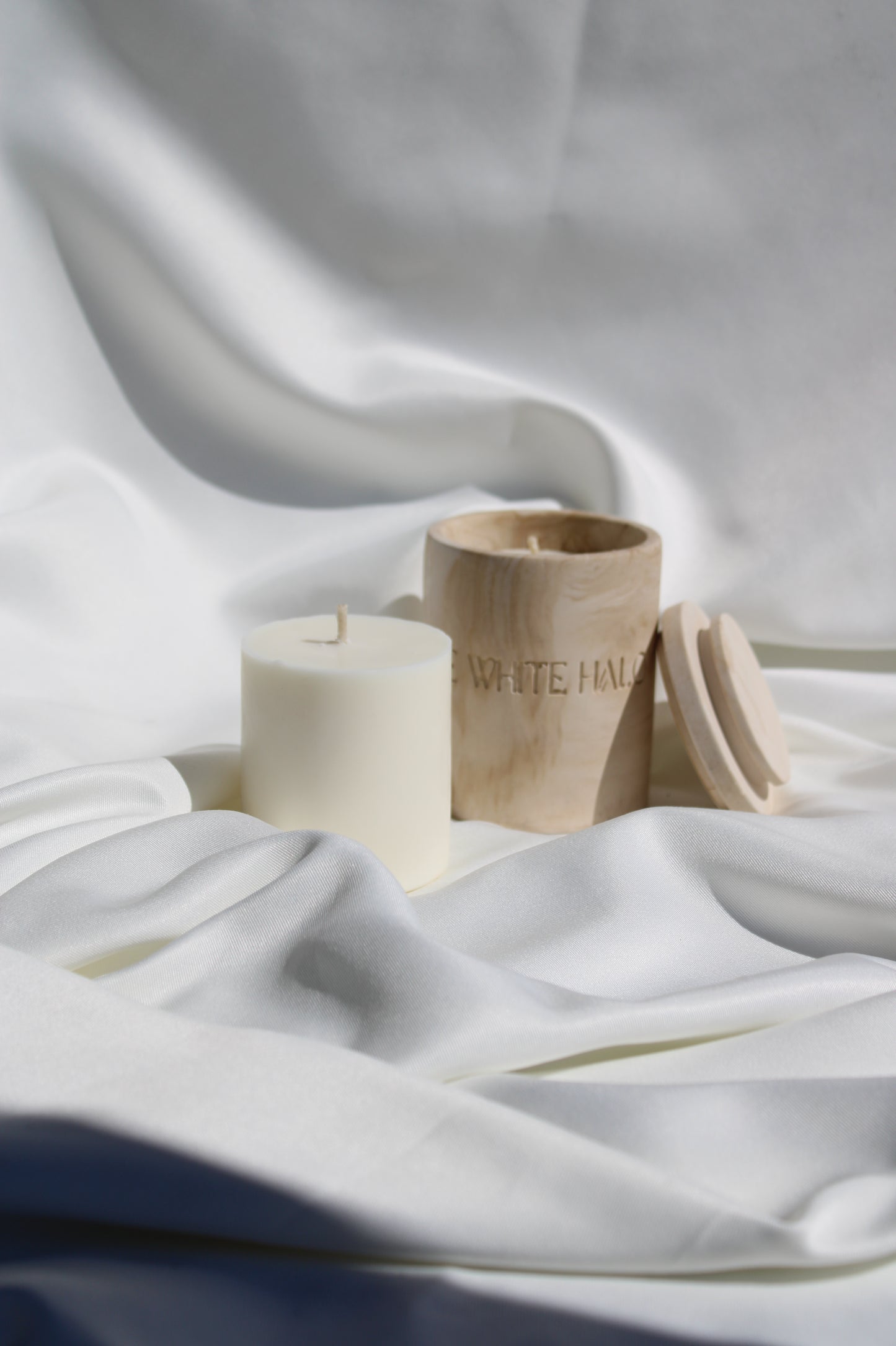 Bougies parfumée "The Heaven Bell" - Beige marbré